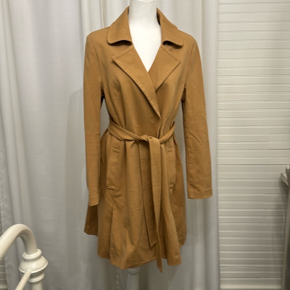 Cabi Camel Colored Trench Coat Sz Lg